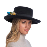 Sombrero Genuino de Diseñador Eric Javits NY - Wool Planter - Color negro.
